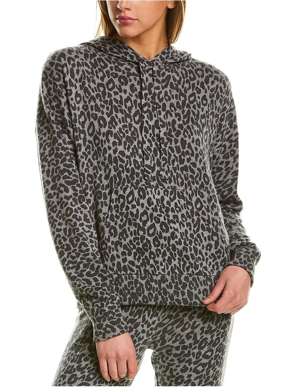SKULL CASHMERE BERLYN CASHMERE-BLEND LEOPARD HOODIE